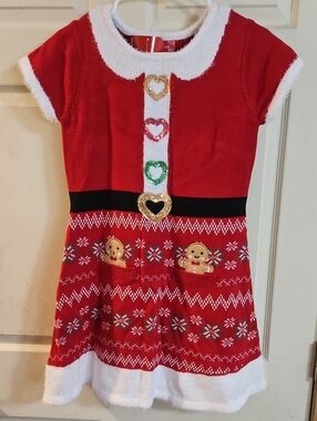 33 DEGREES GIRLS CHRISTMAS SWEATER DRESS: RED: NEW WITH TAGS: SIZE XL (16)